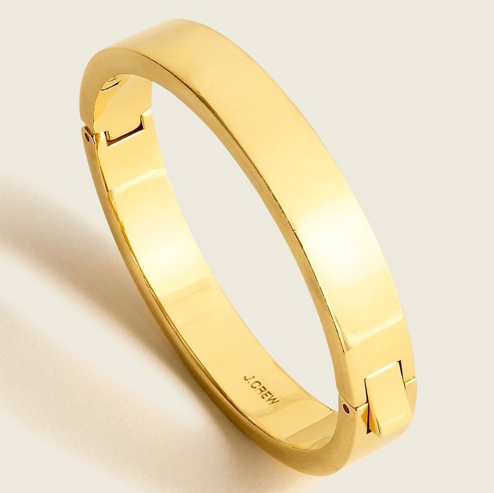 New! J.Crew Gold Hinge Bracelet Bangle NWT
